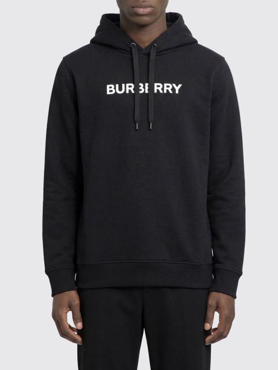 26SS 버버리 로고 프린트 후드 티셔츠 8055318 Black