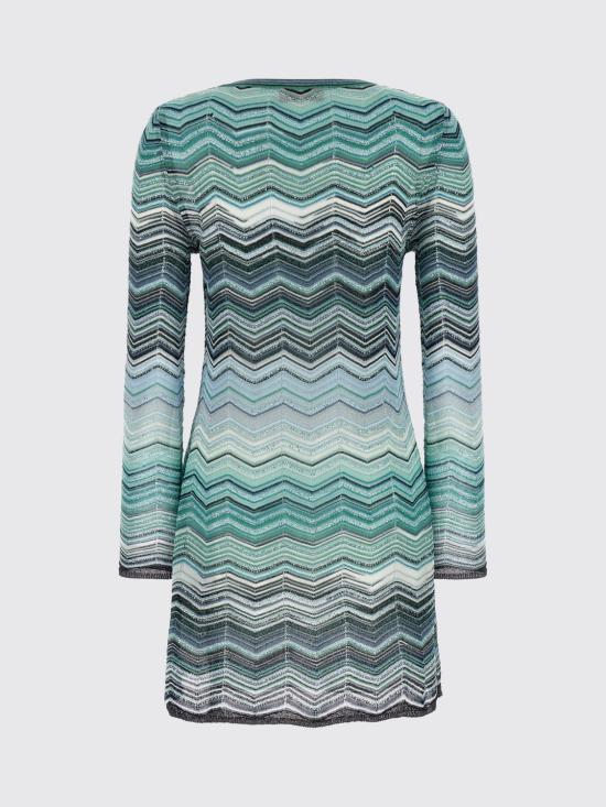 26SS 미소니 숏 원피스 DS26SG23BK01H9 SMSN4 Green - MISSONI