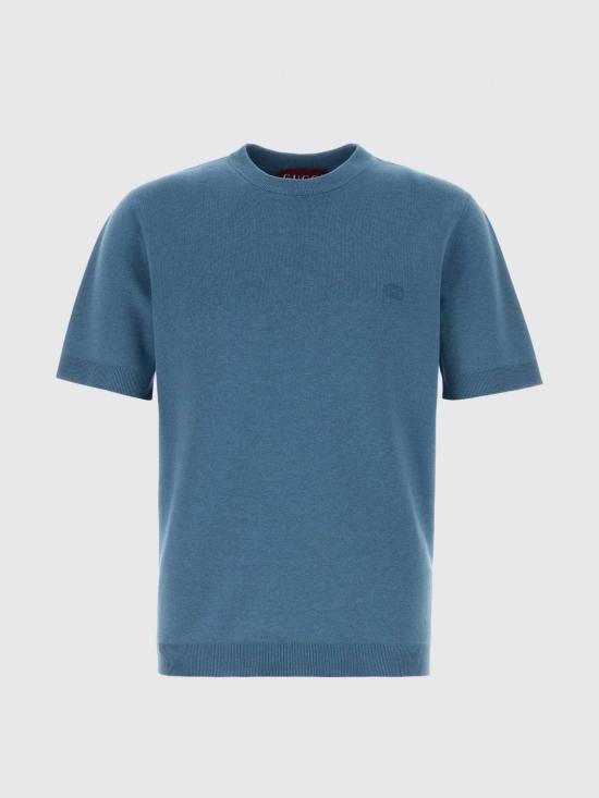 26SS 구찌 자수 실크 코튼 티셔츠 853379XKFDL 4082 Blue - GUCCI