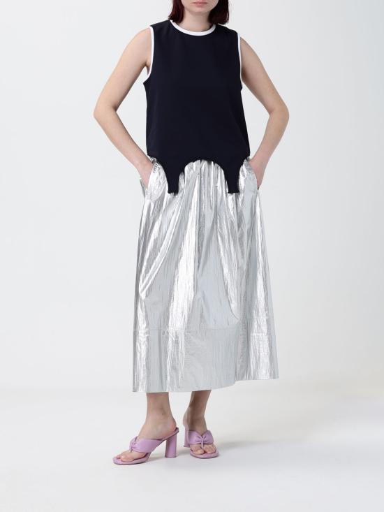 26SS 티비 롱 스커트 R125ME5287 Silver - TIBI