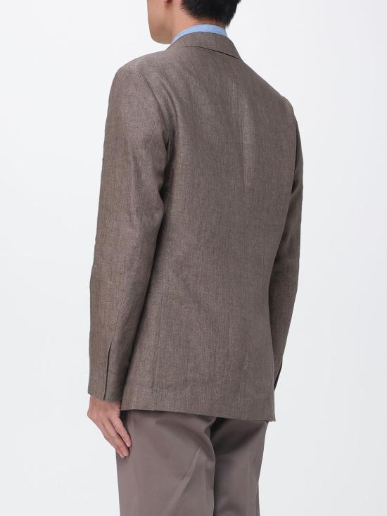 26SS 브루넬로 쿠치넬리 리넨 디컨스트럭티드 재킷 MB4307BTDA C089 Brown - BRUNELLO CUCINELLI