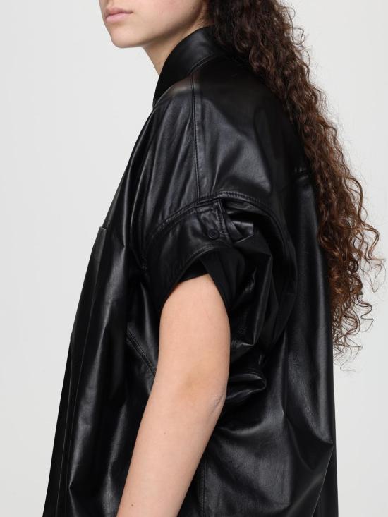 26SS 발렌시아가 턱드 슬리브 셔츠 861044TLS06 1000 Black - BALENCIAGA