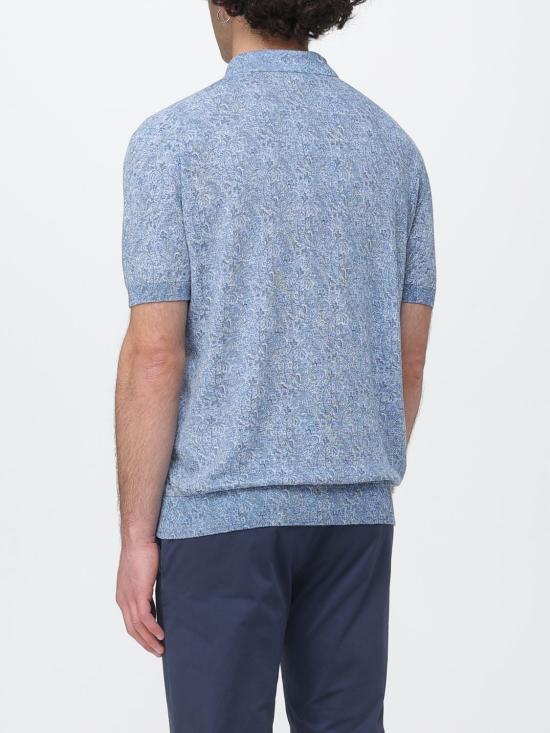 26SS 에트로 폴로 티셔츠 MRKF0004AKH81 B6214 Gnawed Blue - ETRO