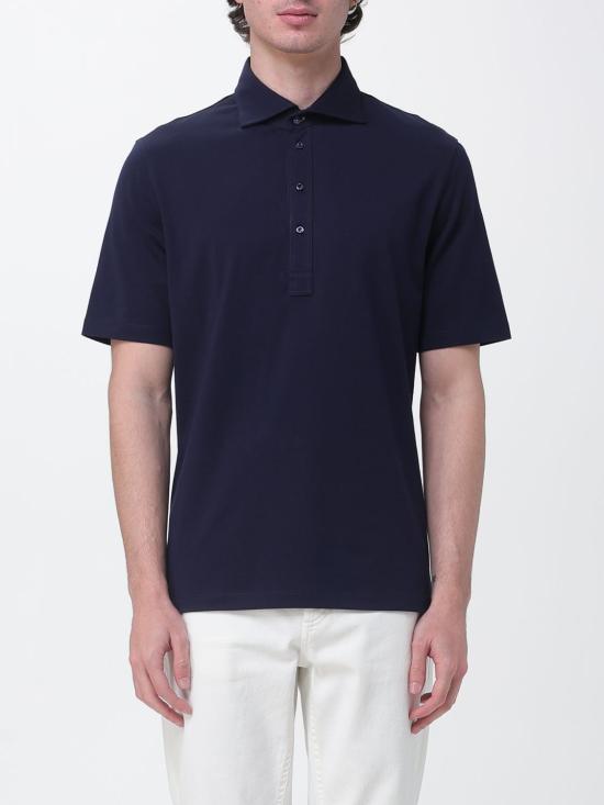 26SS 브루넬로 쿠치넬리 폴로 티셔츠 M0B133915 C6134 Cobalt