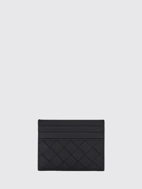 26SS 보테가베네타 인트레치아토 크레딧 카드 케이스 743209VCPQ3 8803 Black - BOTTEGA VENETA