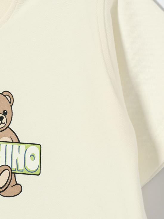 26SS [키즈] 모스키노 티셔츠 HYM03SLFA07 10063 White - MOSCHINO