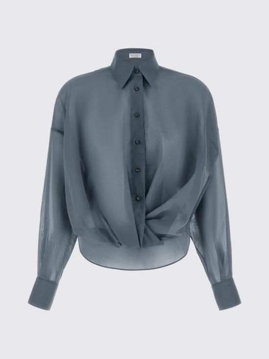 26SS 브루넬로 쿠치넬리 셔츠 M0F91MX616 C9704 Blue - BRUNELLO CUCINELLI