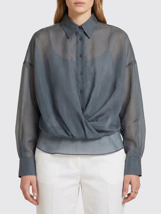 26SS 브루넬로 쿠치넬리 셔츠 M0F91MX616 C9704 Blue