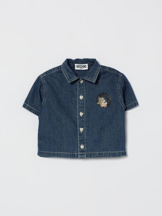 26SS [키즈] 모스키노 셔츠 MUC01KL0E45 40188 Blue