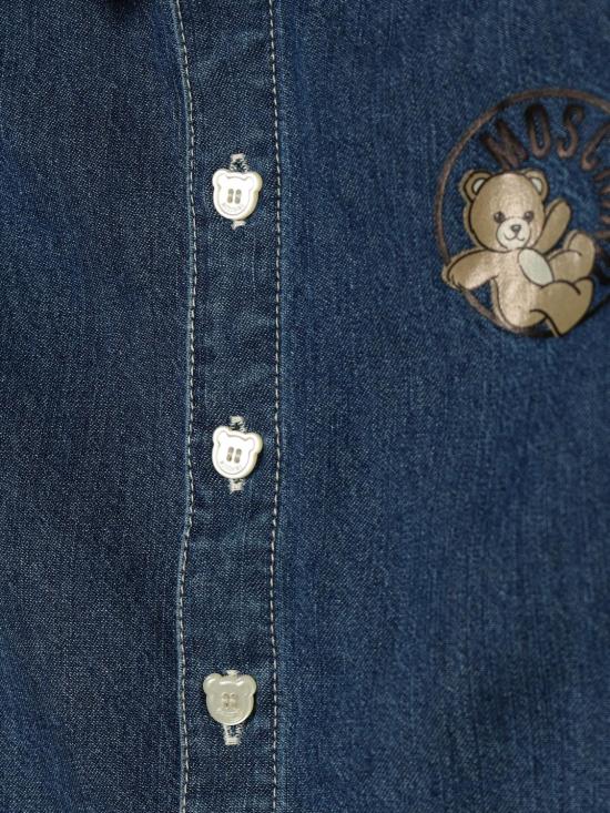 26SS [키즈] 모스키노 셔츠 MUC01KL0E45 40188 Blue - MOSCHINO