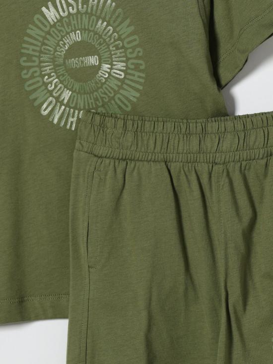 26SS [키즈] 모스키노 캐주얼 세트 HUG00YLAA02 30037 Olive - MOSCHINO