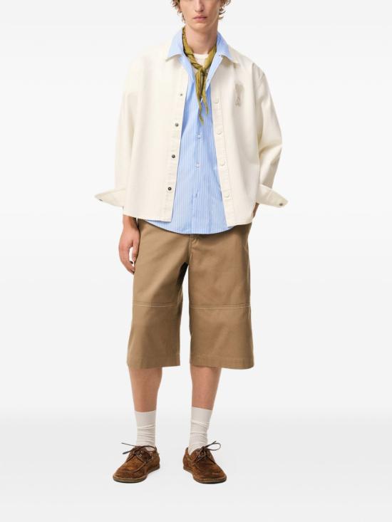 26SS 아미 톤온톤 로고 코튼 니트 오버셔츠 UJK897 DE0126136 - AMI