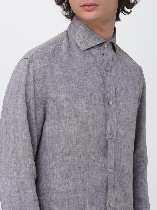 26SS 브루넬로 쿠치넬리 이지 핏 셔츠 MM6840627 C146 Brown - BRUNELLO CUCINELLI