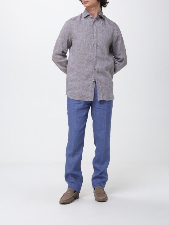 26SS 브루넬로 쿠치넬리 이지 핏 셔츠 MM6840627 C146 Brown - BRUNELLO CUCINELLI