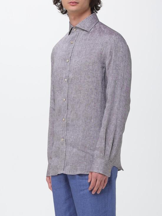 26SS 브루넬로 쿠치넬리 이지 핏 셔츠 MM6840627 C146 Brown - BRUNELLO CUCINELLI