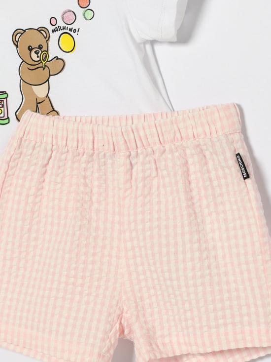 26SS [키즈] 모스키노 오버롤 MUG01SLZE10 82543 Pink - MOSCHINO