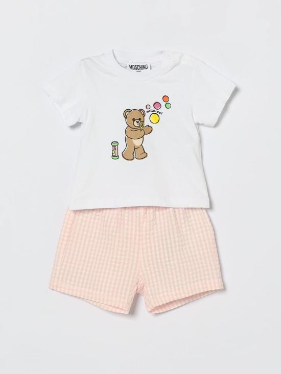 26SS [키즈] 모스키노 오버롤 MUG01SLZE10 82543 Pink