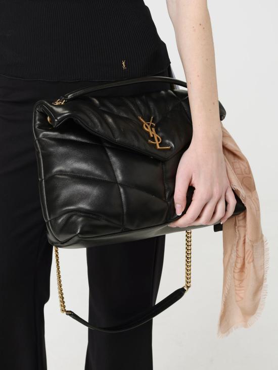 26SS 생로랑 루루 푸퍼 미디움 숄더백 5774751EL07 1000 Black - SAINT LAURENT