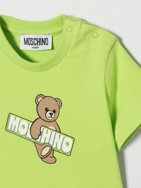 26SS [키즈] 모스키노 티셔츠 MOM031LFA07 30355 Green - MOSCHINO