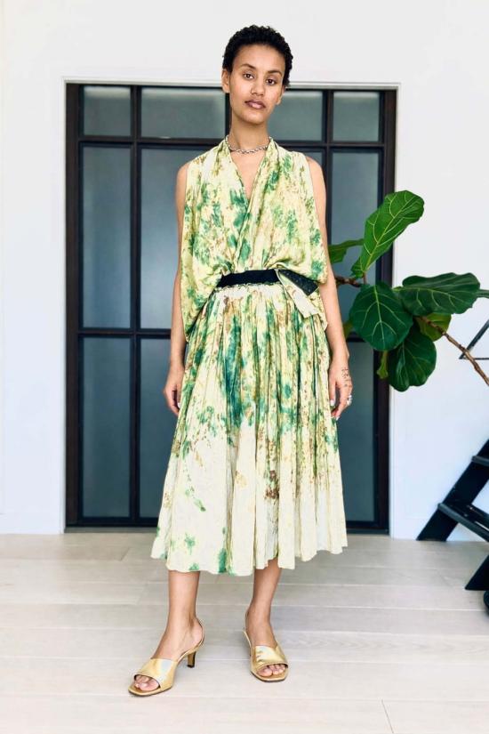  예세이트 미디 스커트 예사엣 만테 실크 스커트 멀티 - YESAET