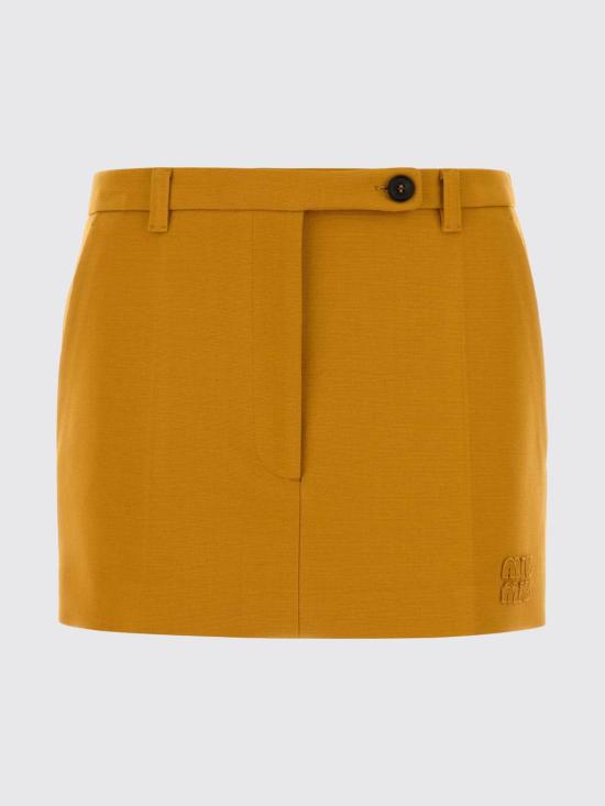 26SS 미우미우 스커트 MG2573SOOO18FQ F0037 Mustard
