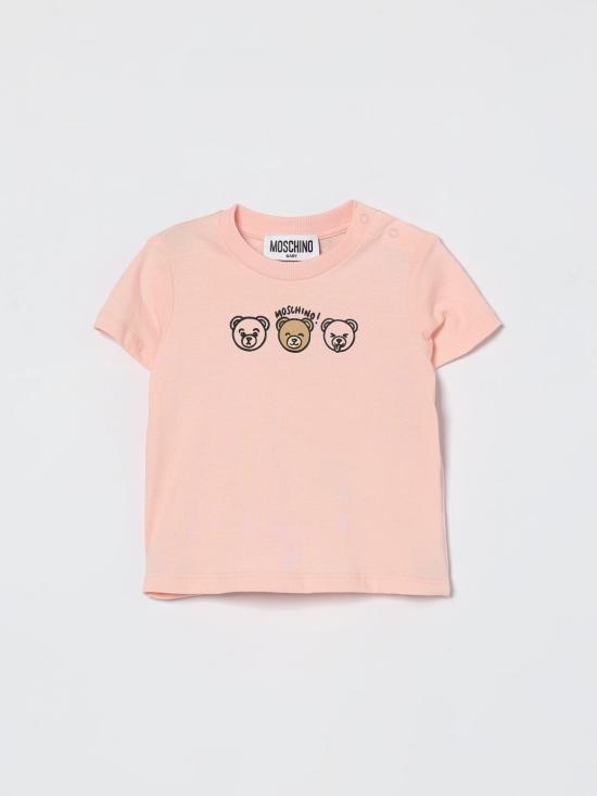 26SS [키즈] 모스키노 티셔츠 MUM04OLAA24 50209 Pink