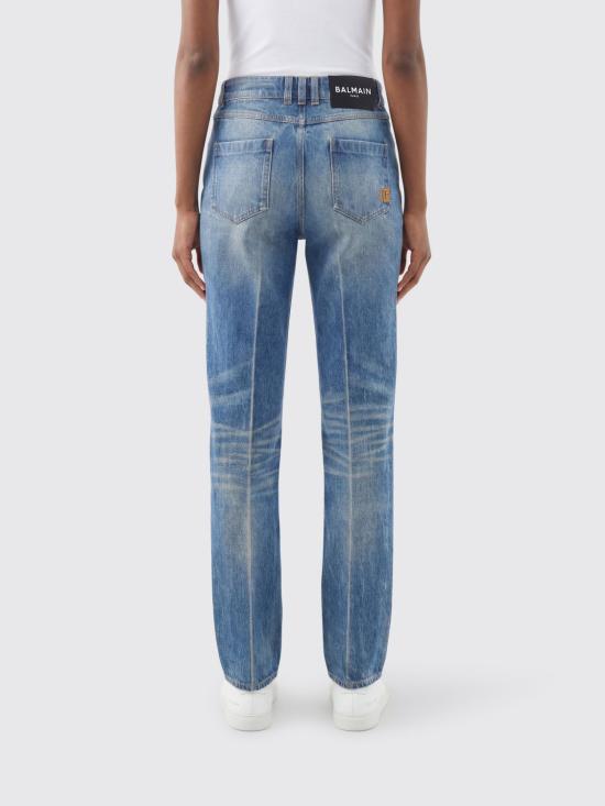26SS 발망 데님 팬츠 GF1MI070DG10 6AW Blue - BALMAIN
