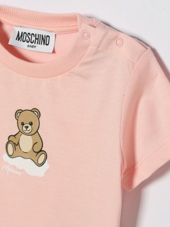 26SS [키즈] 모스키노 티셔츠 MUM04QLAA24 50209 Pink - MOSCHINO