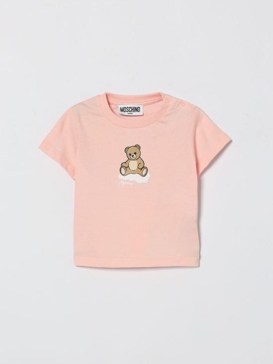 26SS [키즈] 모스키노 티셔츠 MUM04QLAA24 50209 Pink