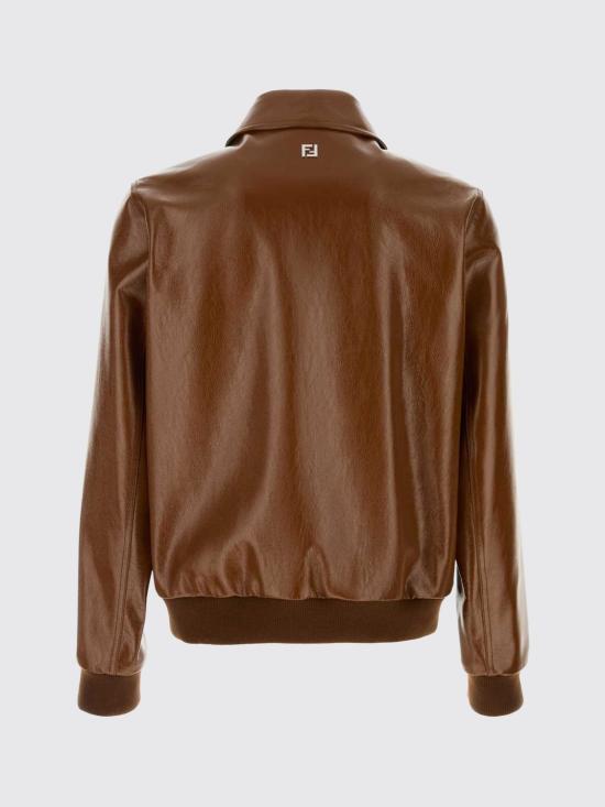 26SS 펜디 레더 블루종 FPJ141AVZR F0BR1 Brown - FENDI