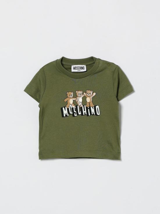 26SS [키즈] 모스키노 티셔츠 MUM04KLAA17 30037 Olive