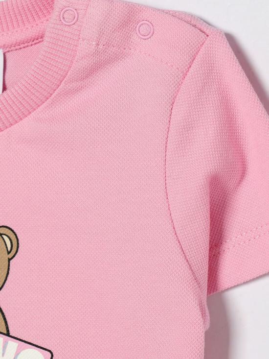 26SS [키즈] 모스키노 티셔츠 MOM031LFA07 51473 Pink - MOSCHINO
