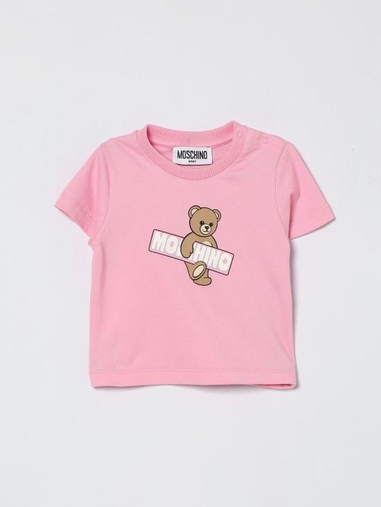 26SS [키즈] 모스키노 티셔츠 MOM031LFA07 51473 Pink