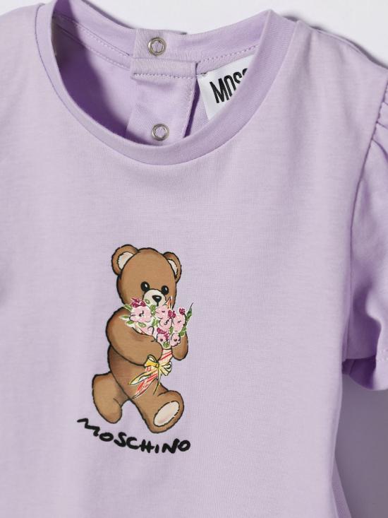 26SS [키즈] 모스키노 티셔츠 MDM03NLAA02 51683 Lilac - MOSCHINO