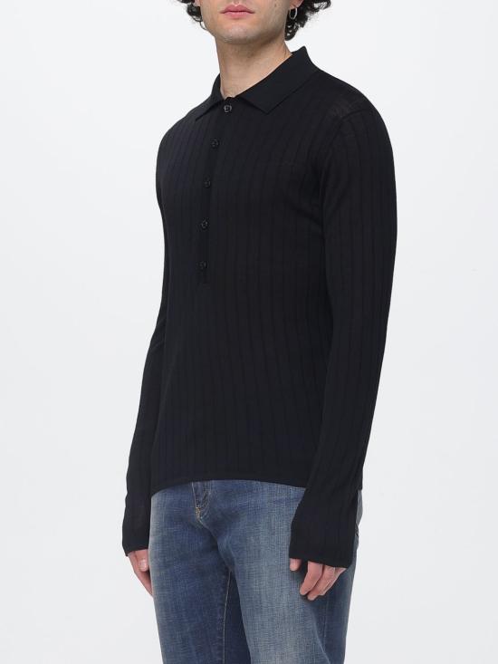 26SS 생로랑 폴로 티셔츠 861749Y77JC 1000 Black - SAINT LAURENT