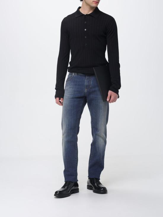26SS 생로랑 폴로 티셔츠 861749Y77JC 1000 Black - SAINT LAURENT