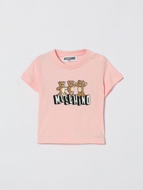 26SS [키즈] 모스키노 티셔츠 MUM04KLAA17 50209 Pink