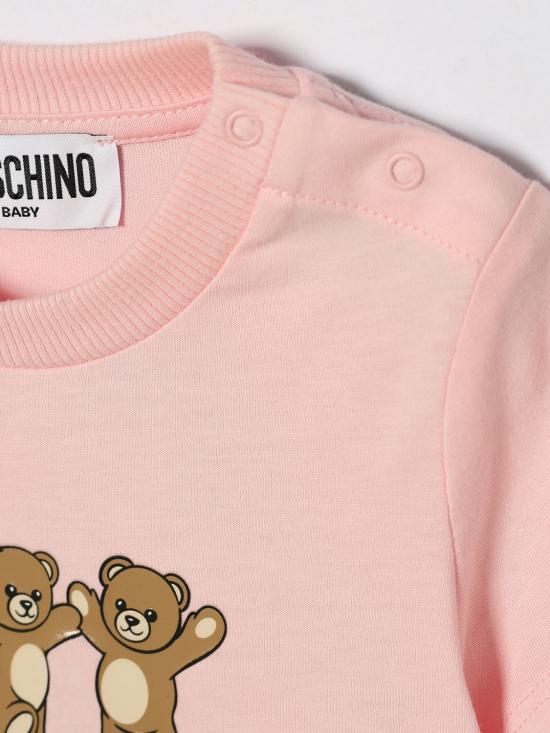 26SS [키즈] 모스키노 티셔츠 MUM04KLAA17 50209 Pink - MOSCHINO