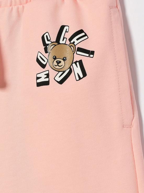 26SS [키즈] 모스키노 트레이닝/조거 팬츠 HDP06ZLCA19 50209 Pink - MOSCHINO