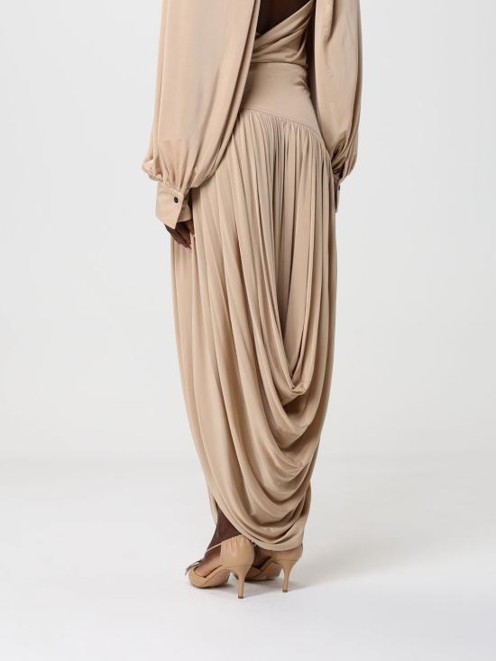 26SS 살바토레 페라가모 롱 스커트 788180 002 Beige - SALVATORE FERRAGAMO