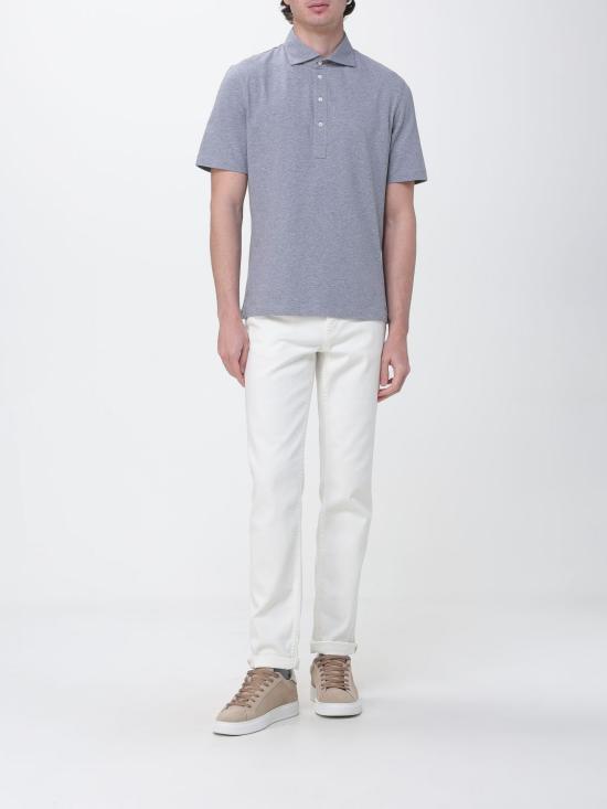 26SS 브루넬로 쿠치넬리 폴로 티셔츠 M0B133915 C8190 Grey - BRUNELLO CUCINELLI