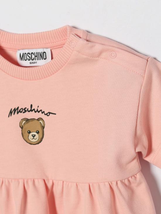 26SS [키즈] 모스키노 점프수트 MDV0DGLCA19 50209 Blush Pink - MOSCHINO
