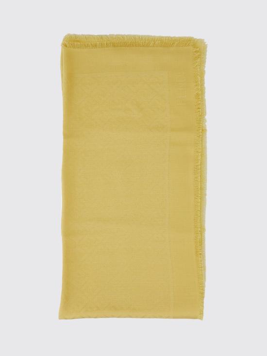 26SS 펜디 오가닉 실크 울 FF 숄 FXT069AJW7 F1WNP Yellow