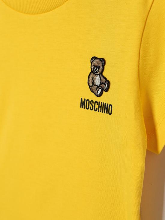 26SS [키즈] 모스키노 티셔츠 HUM05TLAA02 50577 Yellow - MOSCHINO