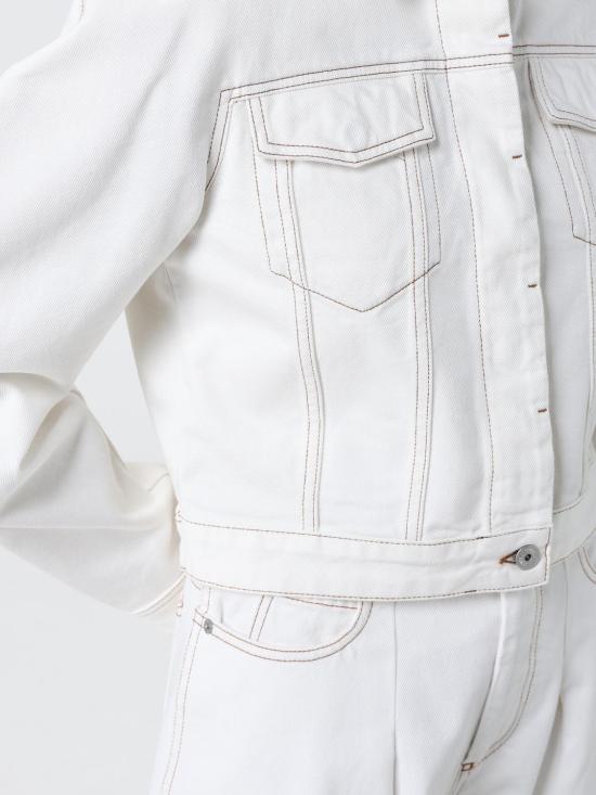 26SS 자크뮈스 오발로 데님 자켓 JAW00112AD00040 11C White - JACQUEMUS