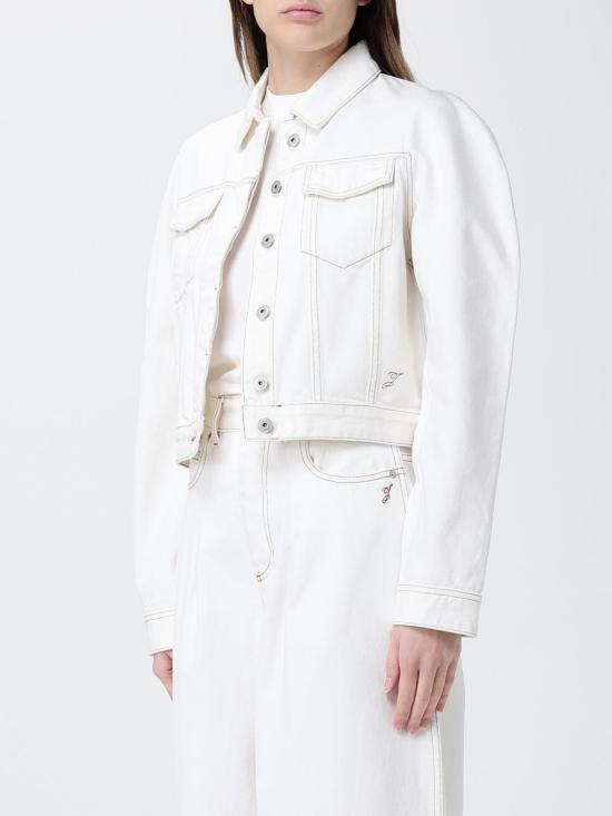 26SS 자크뮈스 오발로 데님 자켓 JAW00112AD00040 11C White - JACQUEMUS