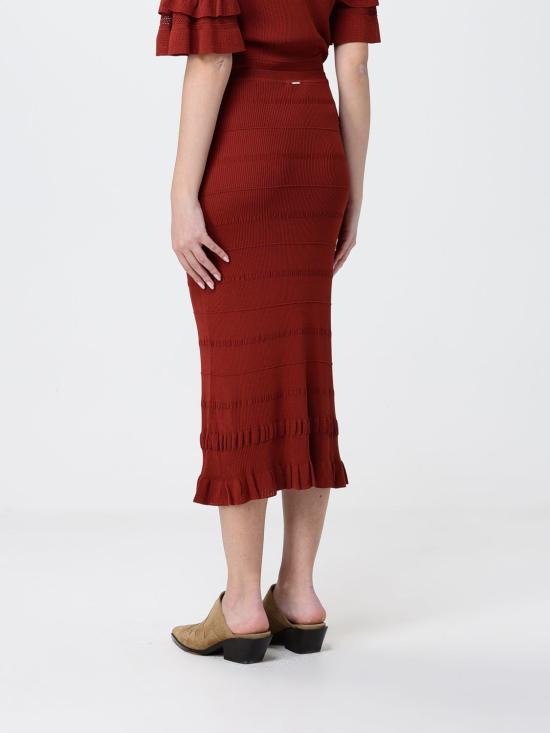 26SS 트윈셋 롱 스커트 261TT3020 13332 Brick Red - TWINSET