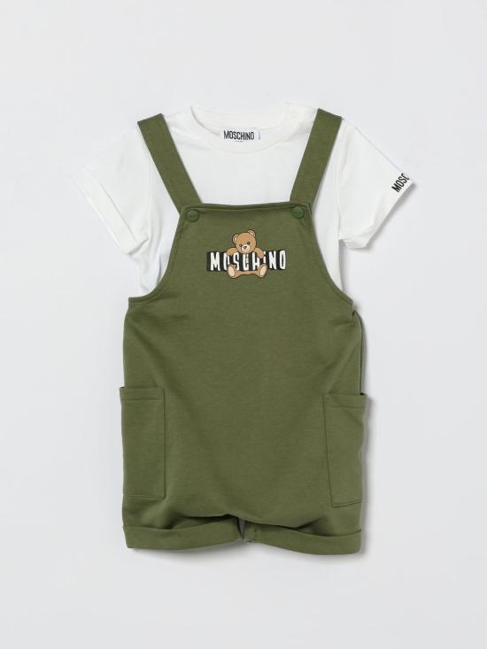 26SS [키즈] 모스키노 오버롤 MUG01TLCA19 83698 Green