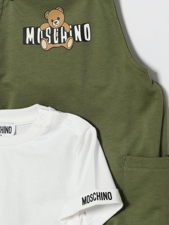 26SS [키즈] 모스키노 오버롤 MUG01TLCA19 83698 Green - MOSCHINO