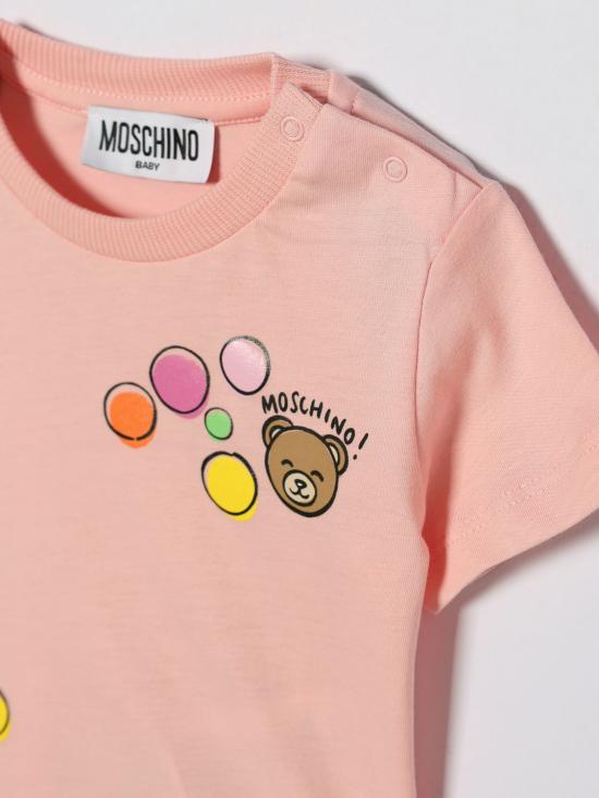 26SS [키즈] 모스키노 티셔츠 M5M047LAA03 50209 Pink - MOSCHINO